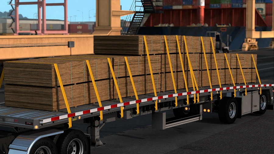 Bowed Flatbed Trailer for American Truck Simulator product image (3)
