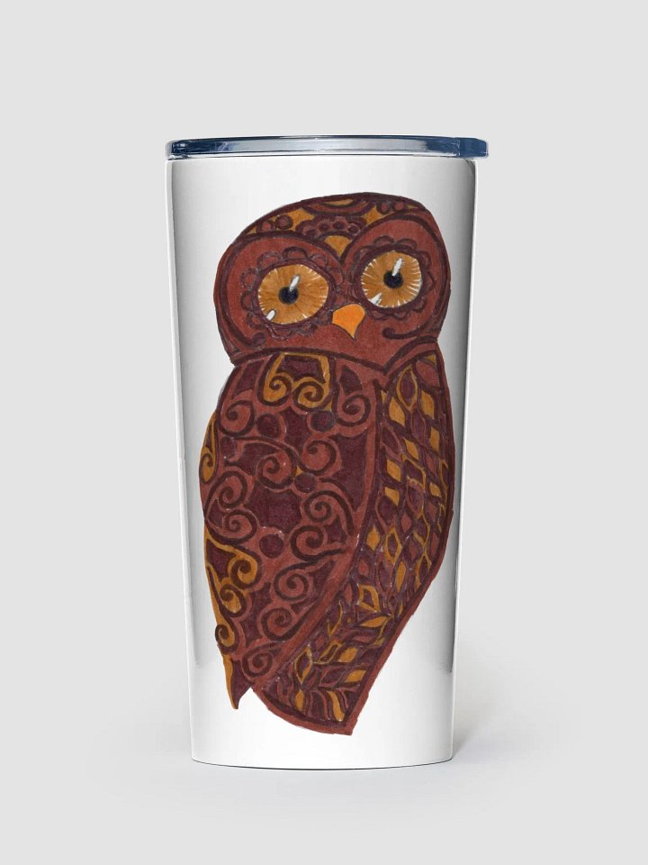 Frilly owl tumbler product image (1)