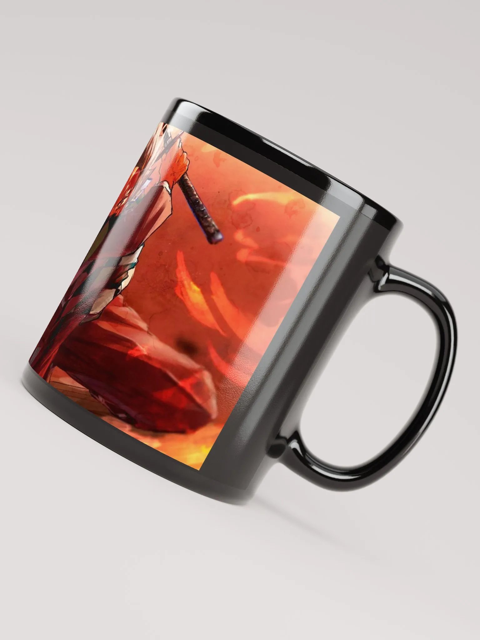 Flaming Samurai Mug - Premium Ceramic Coffee Mug for Anime & Samurai Lovers product image (4)