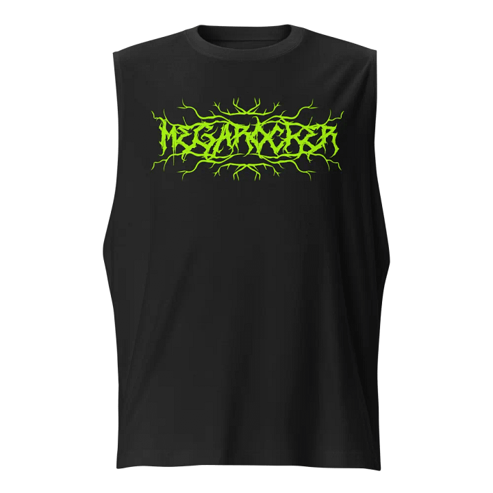 MegaRocker Neon Green Death Metal Logo Muscle Tank product image (1)