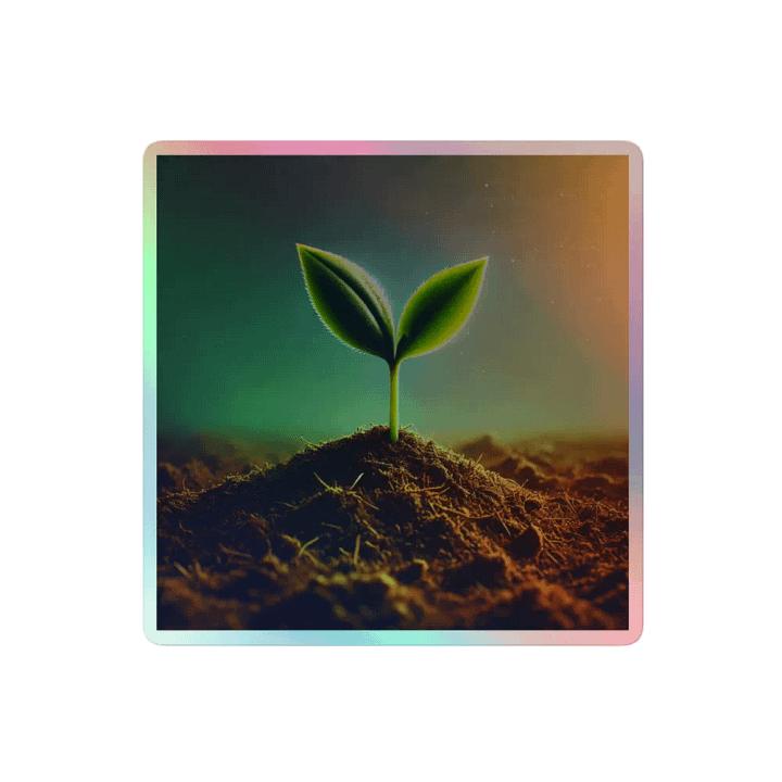 Growth Through Renewal Holographic Sticker 🌱✨ product image (2)