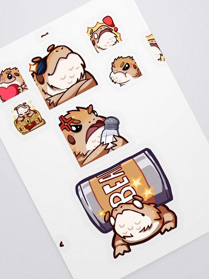 Fafnir-Emotes Kiss Cut Sticker Sheet product image (1)