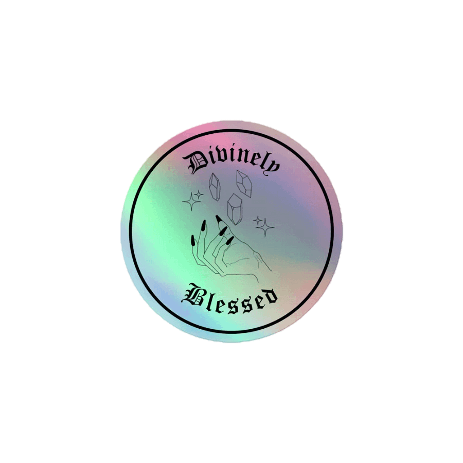 Divinely Blessed Holographic Sticker product image (1)