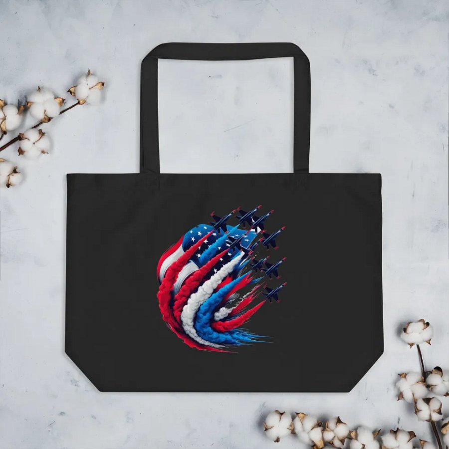 Patriotic Swirl Organic Tote product image (4)