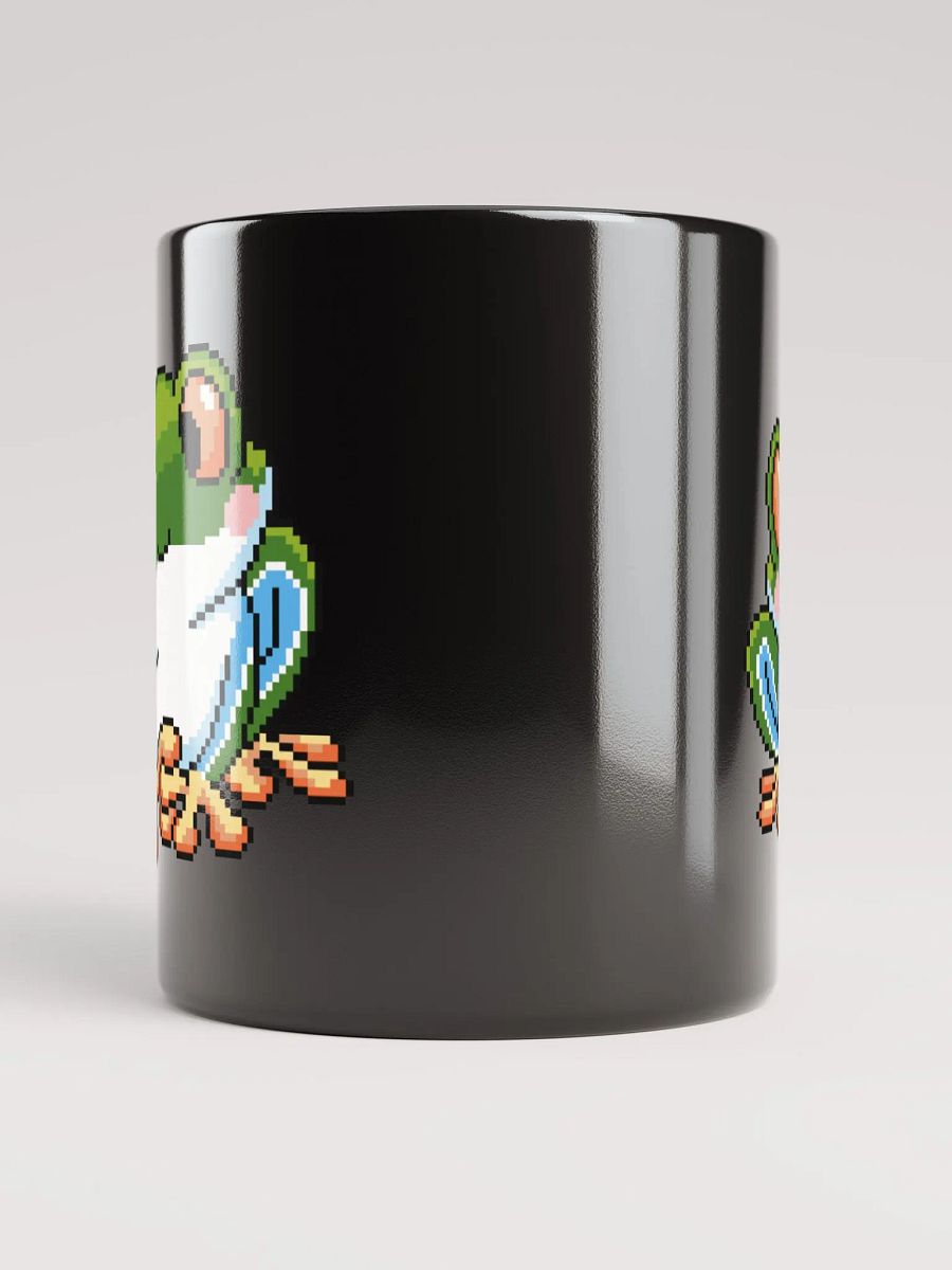 Dark Green Rip the Frog Black Glossy Mug product image (3)
