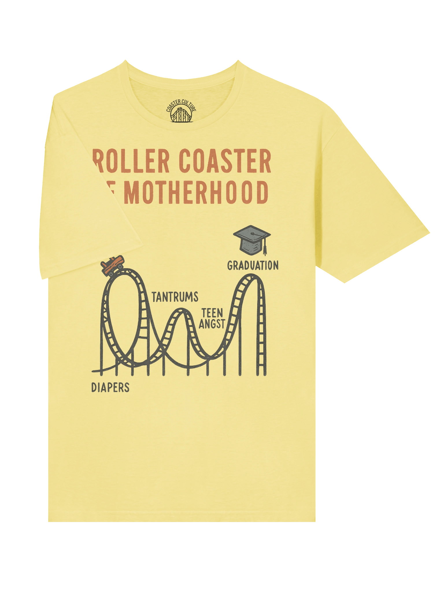 Roller Coaster of Motherhood Funny Mom Life T-Shirt – Diapers to Graduation Ride product image (28)