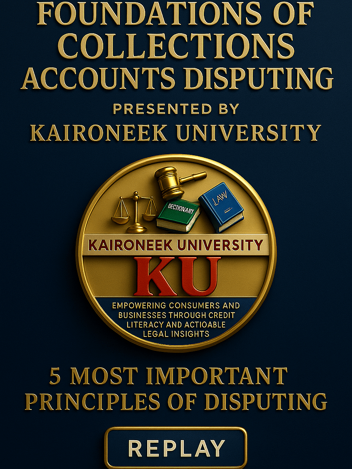 Foundations of Collections Accounts Disputing ( Replay) product image (1)