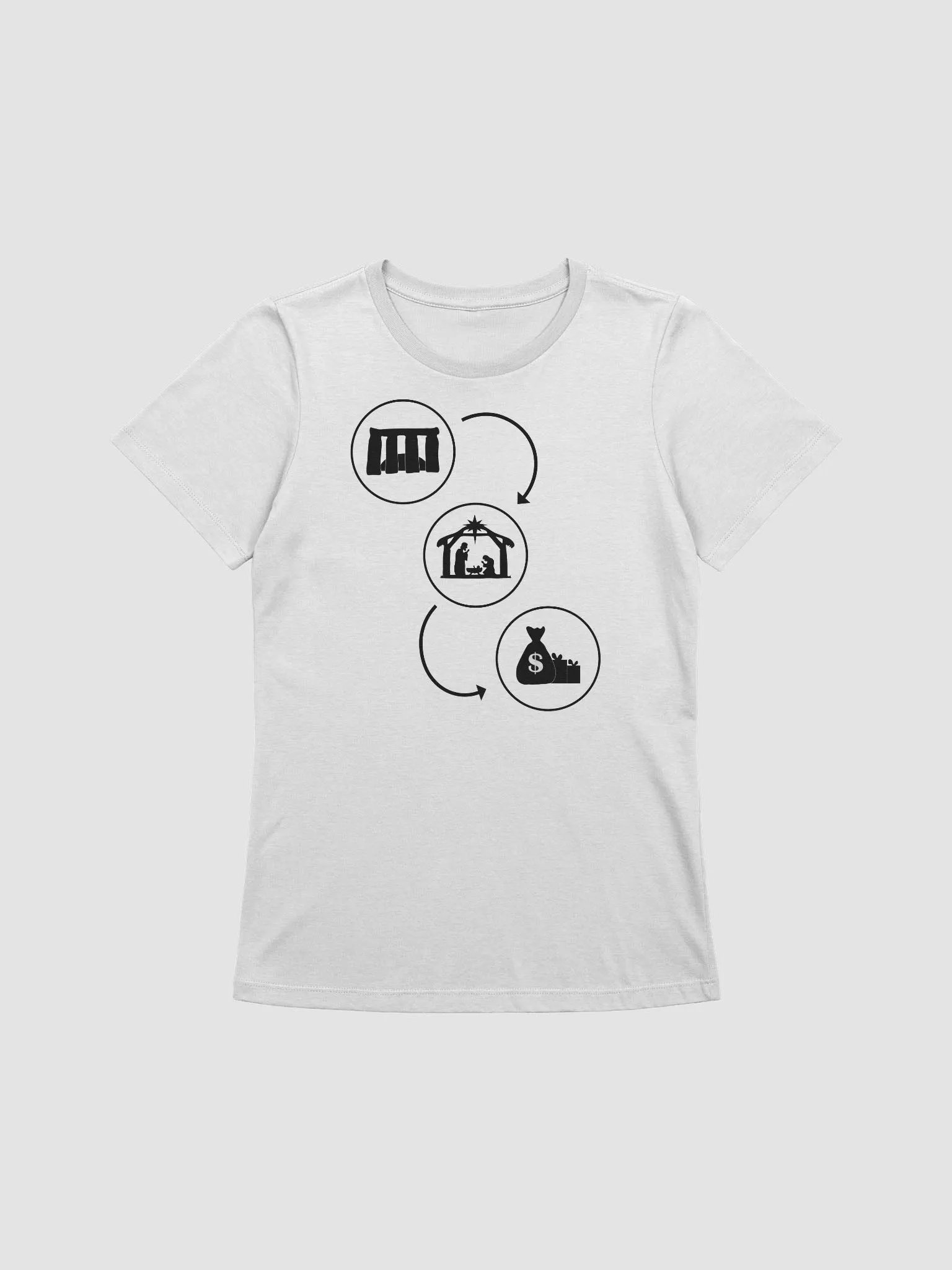 The Evolution of Christmas - Bella+Canvas Women's Supersoft Relaxed-fit T-Shirt product image (1)