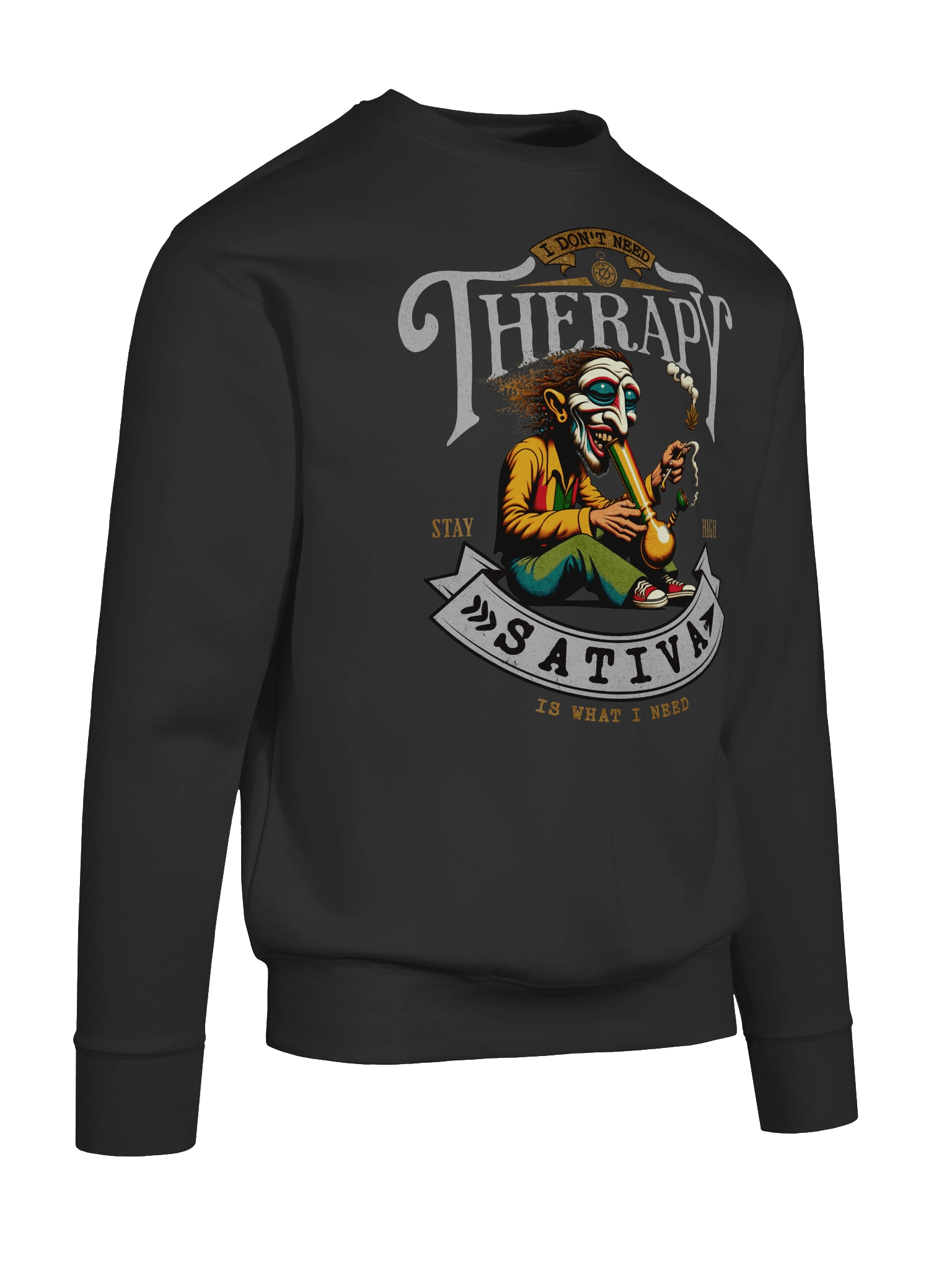 PSYCHEDELIC - I Don’t Need Therapy - SATIVA | Premium Unisex Sweatshirt product image (2)