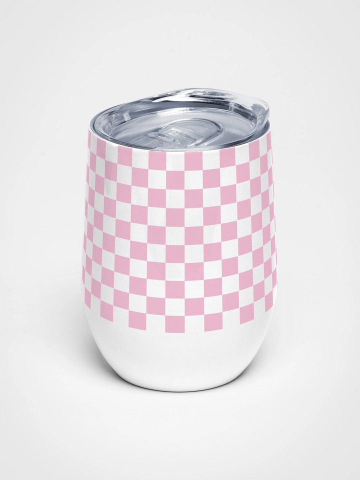 Checkered Charm Wine Tumbler product image (1)