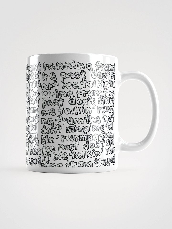 Running from the Past White Glossy Mug product image (2)