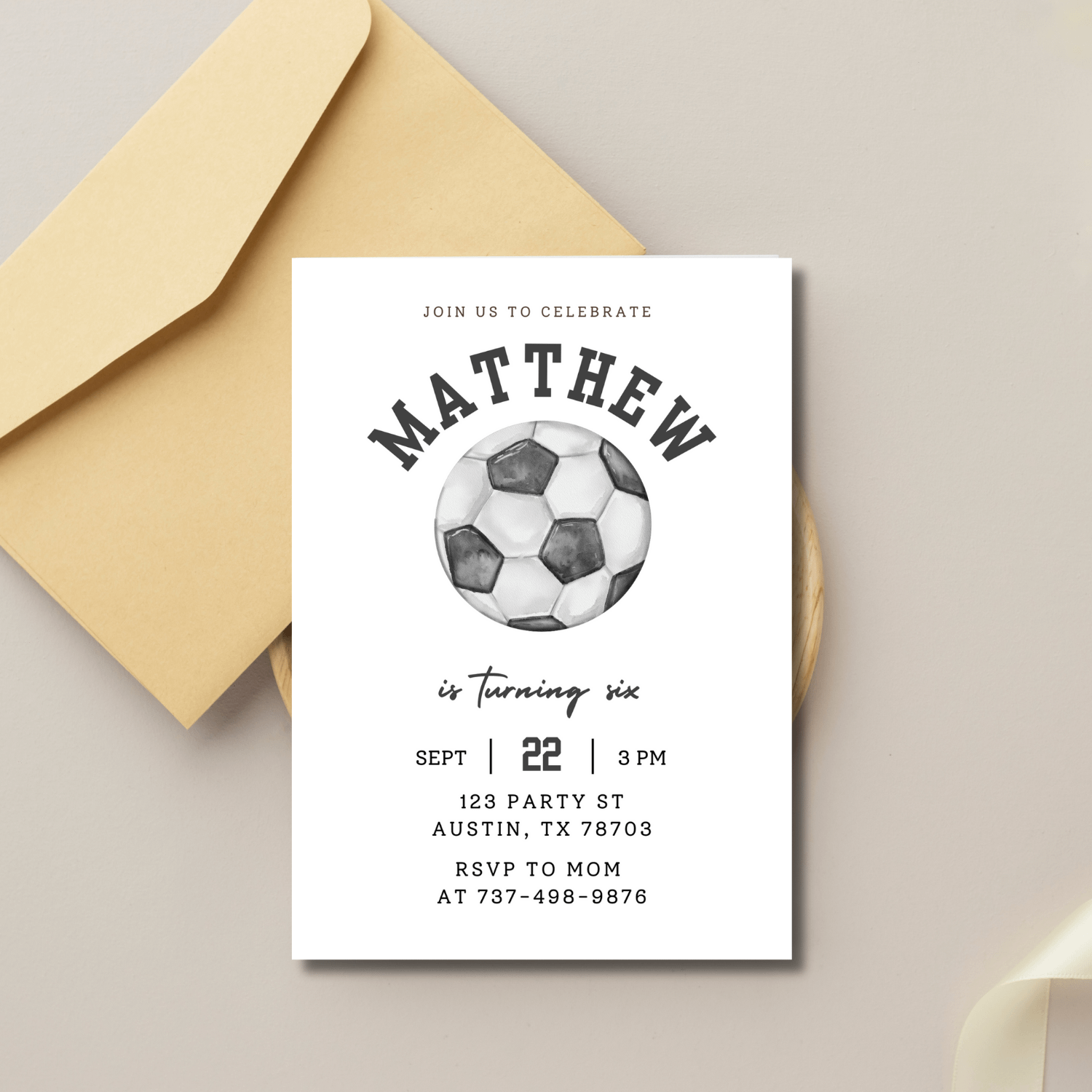 Soccer Birthday Invitation Template – Canva Editable Sports Birthday Invite product image (3)
