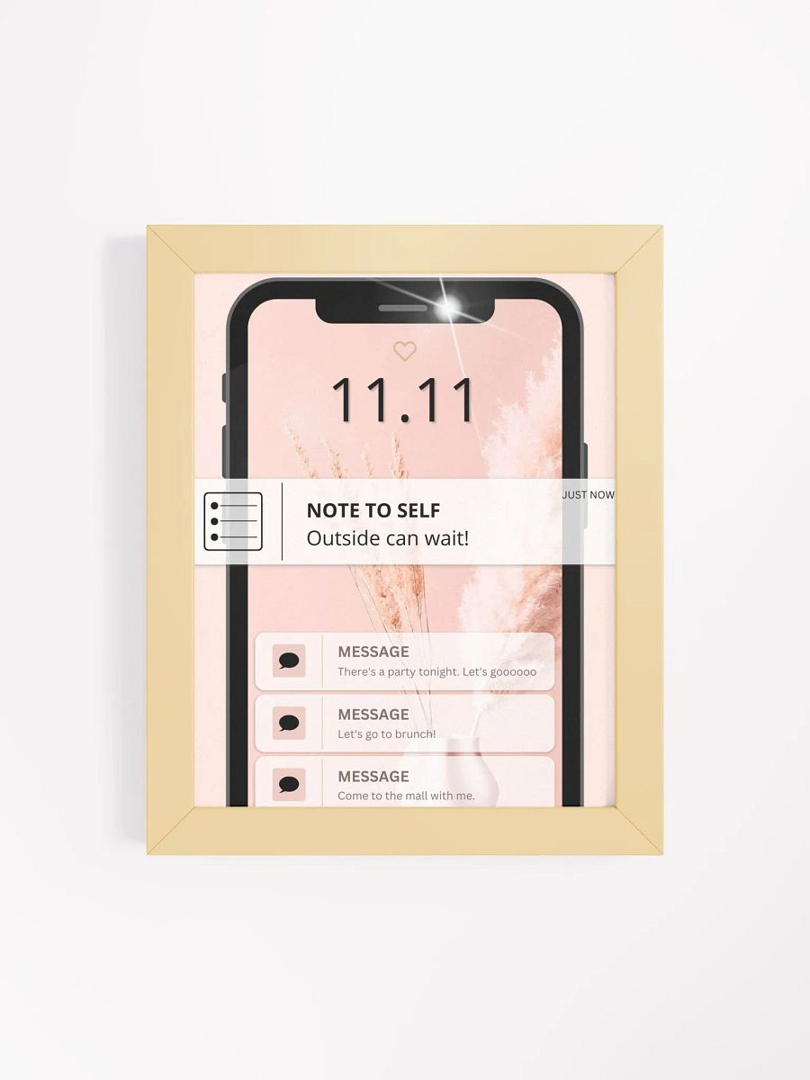Outside Can Wait Wall Art - Blush product image (4)