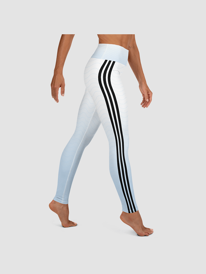 All-Over Print Yoga Leggings, Background fill Gradient - 3 Colour with Black Stripes product image (1)