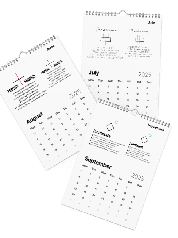 English & Espanol Implicito-Implied 2025 Calendar-Calendario-Now $10.50 Use promo code VIBES4LOVE at checkout product image (5)
