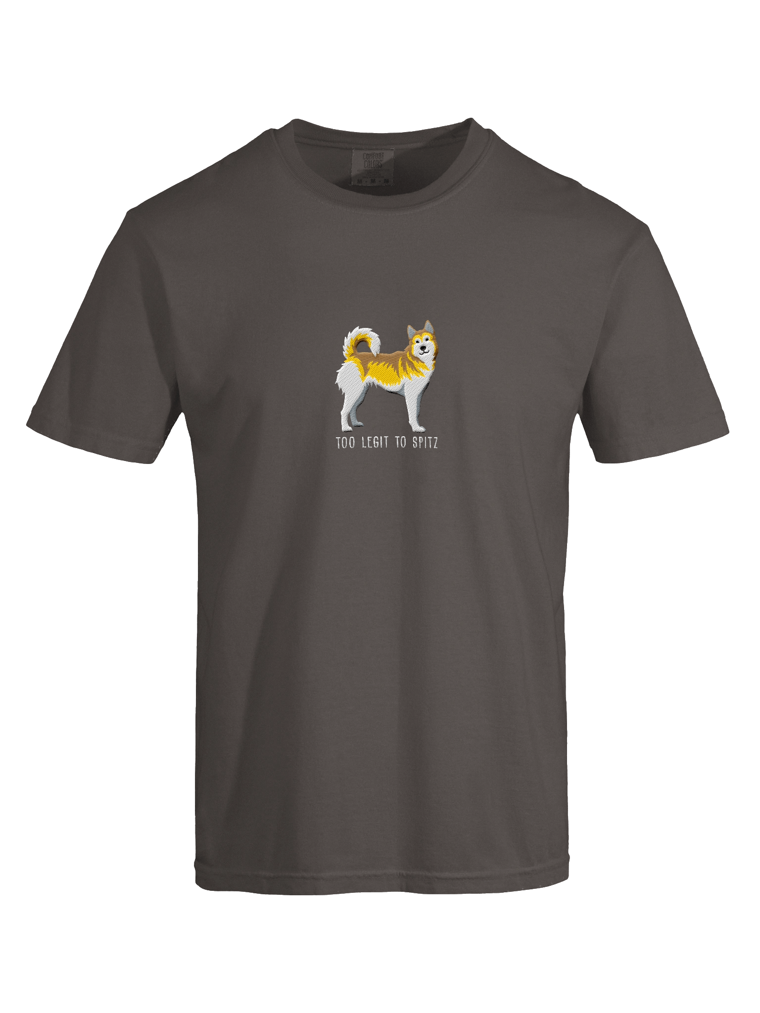 Too Legit to Spitz T-Shirt(Embroidered) of a Siberian Husky(Lemon) product image (40)