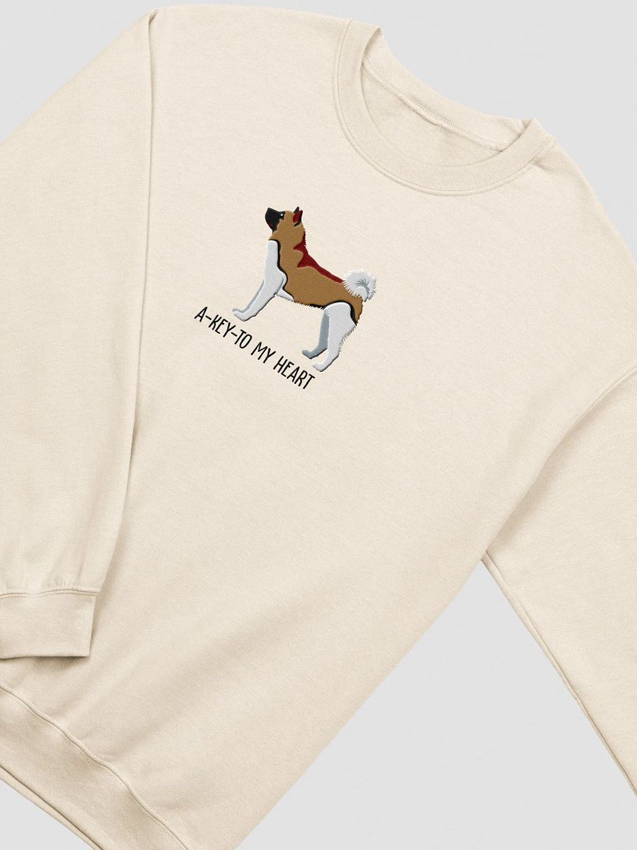 A-Key-To My Heart Sweatshirt (Embroidered) of an American Akita product image (15)