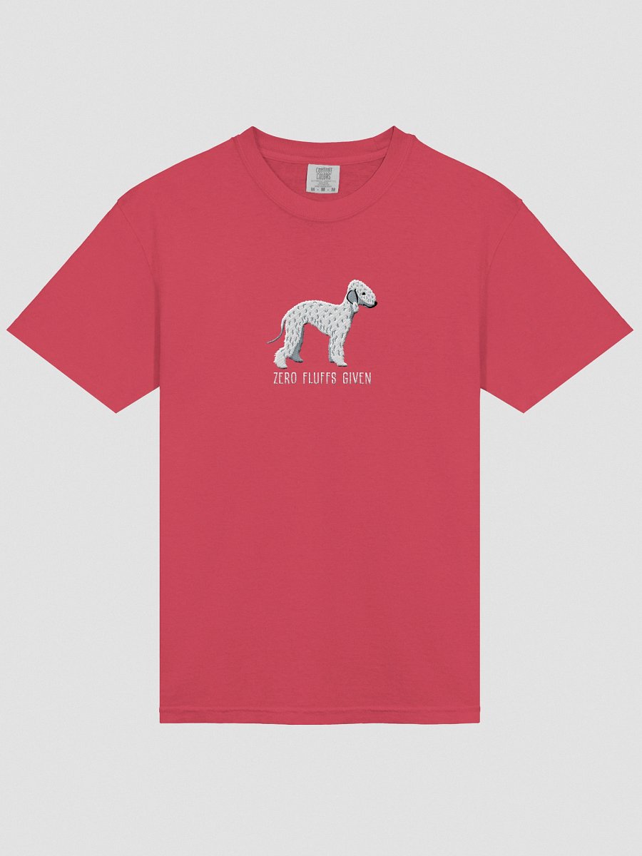 Zero Fluffs Given T-Shirt(Embroidered) of a Bedlington Terrier(White) product image (53)