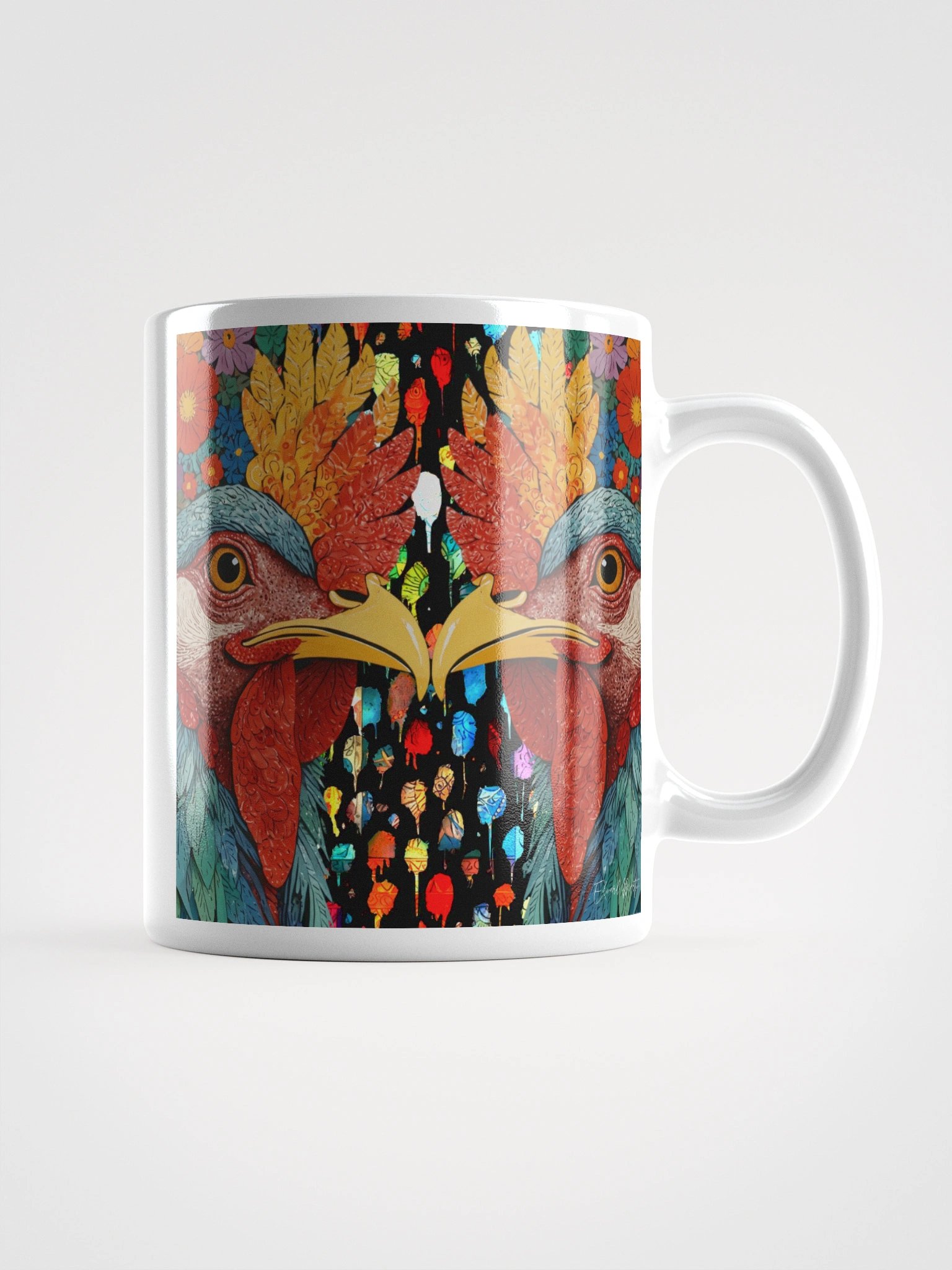 Symmetrical Rooster Rivalry Mug product image (1)