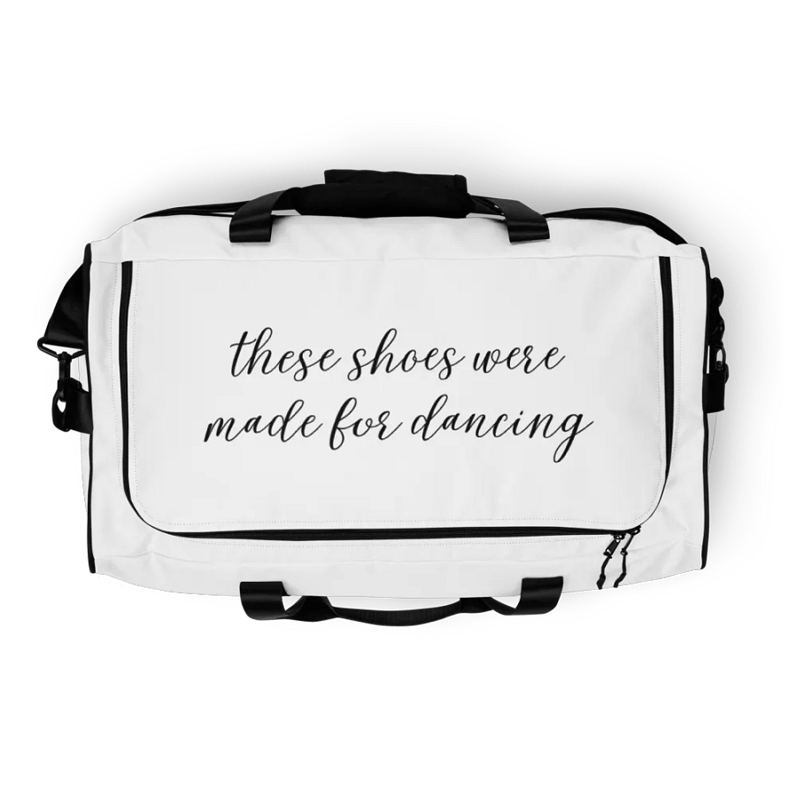 Large Dance Bag | White with Black Logo and Quote product image (8)