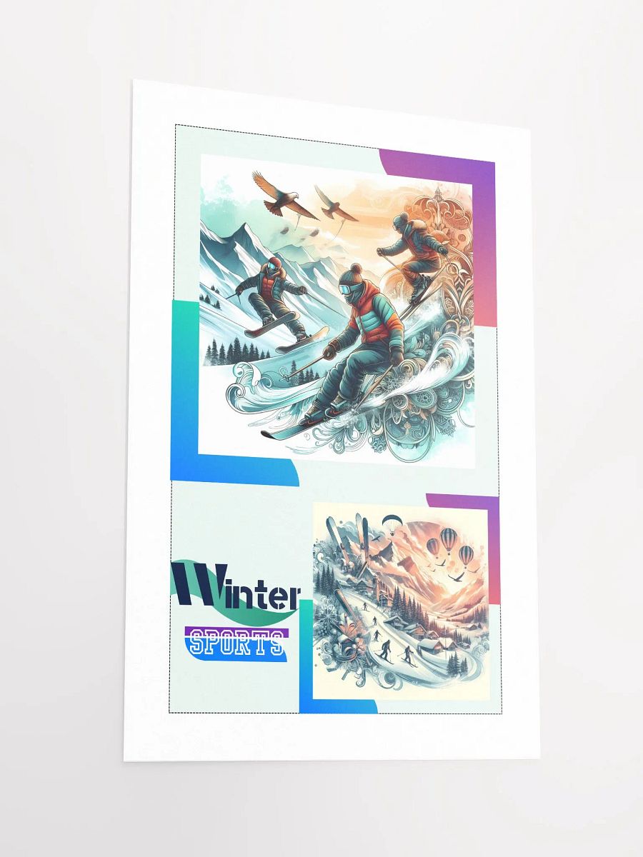 Winter Sports - skiing design with Enhanced Matte Paper Poster (in) product image (2)