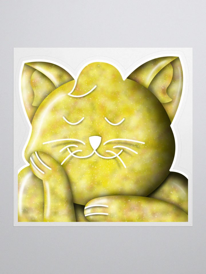Yellow Galaxy Kitty Sticker product image (1)