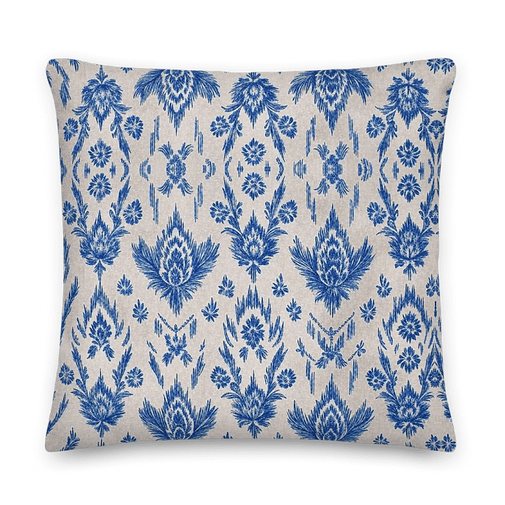 Thai Ikat Blue II Pillow 22" product image (1)