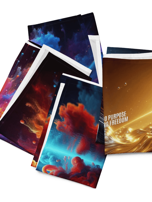 Cosmic Clouds Cloth Napkin Set | AI Design no purpose no freedom product image (7)
