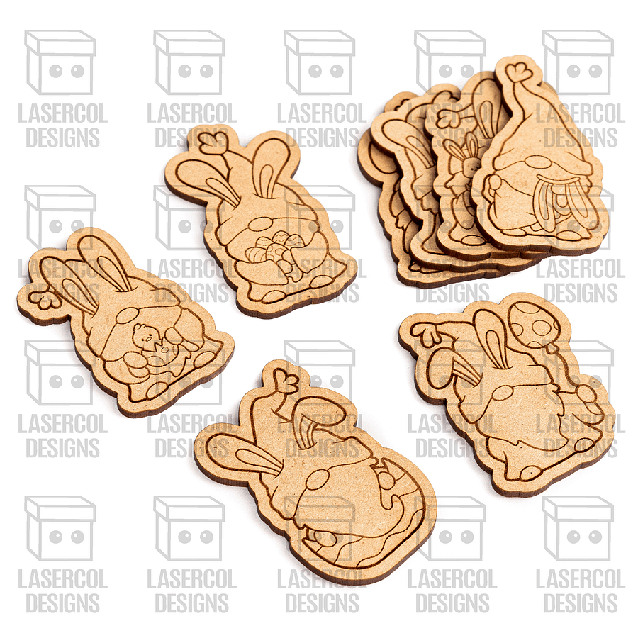 Easter Bunny Gnomes Set 2 - Laser Cut Files product image (9)