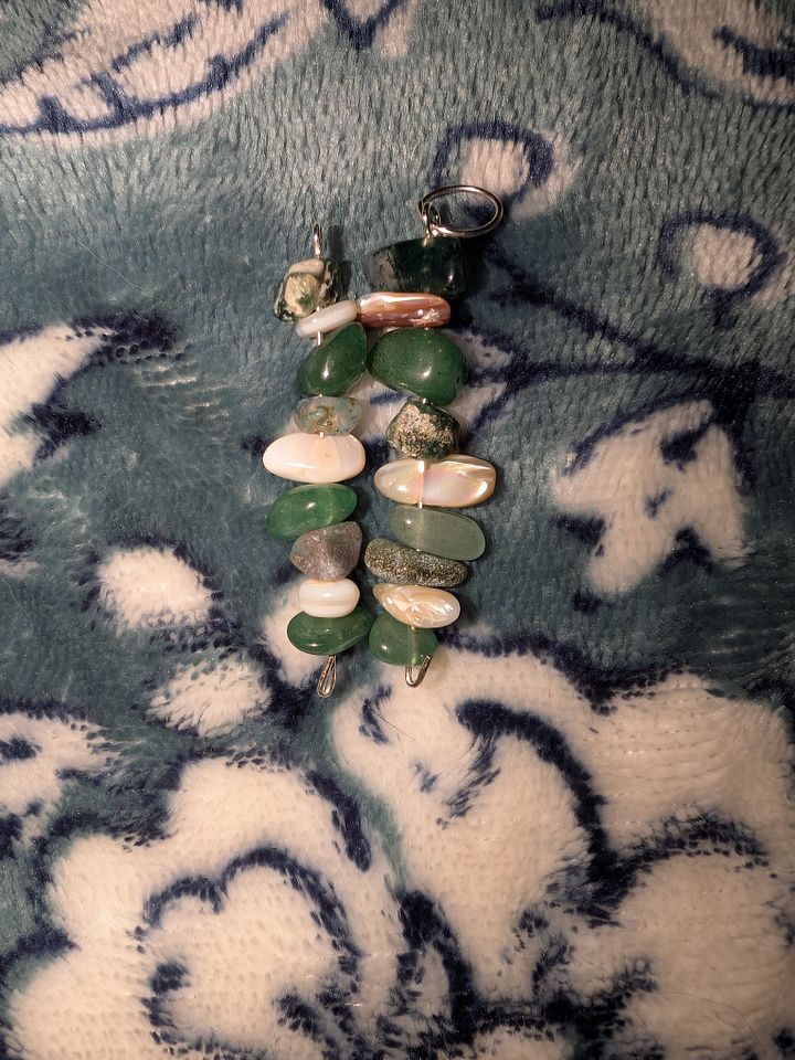 Handmade Crystal Earrings! (GREEN AVENTURINE ) product image (1)