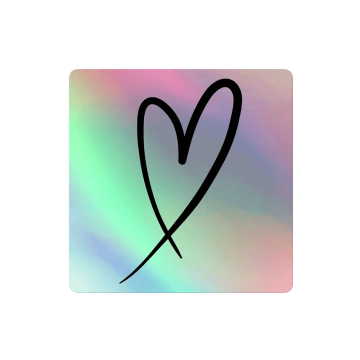 Simple Heart Holo Sticker product image (2)