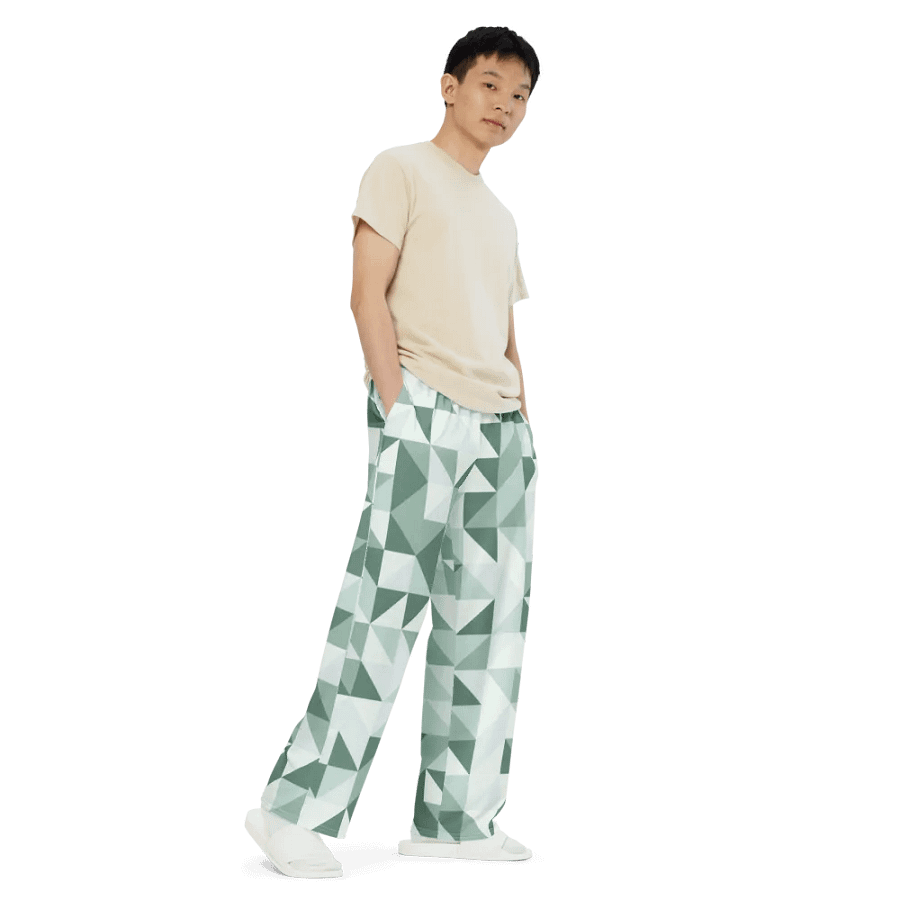 BUIII Dynamic Geometry: Mint Oasis Wide-Leg Pants product image (7)