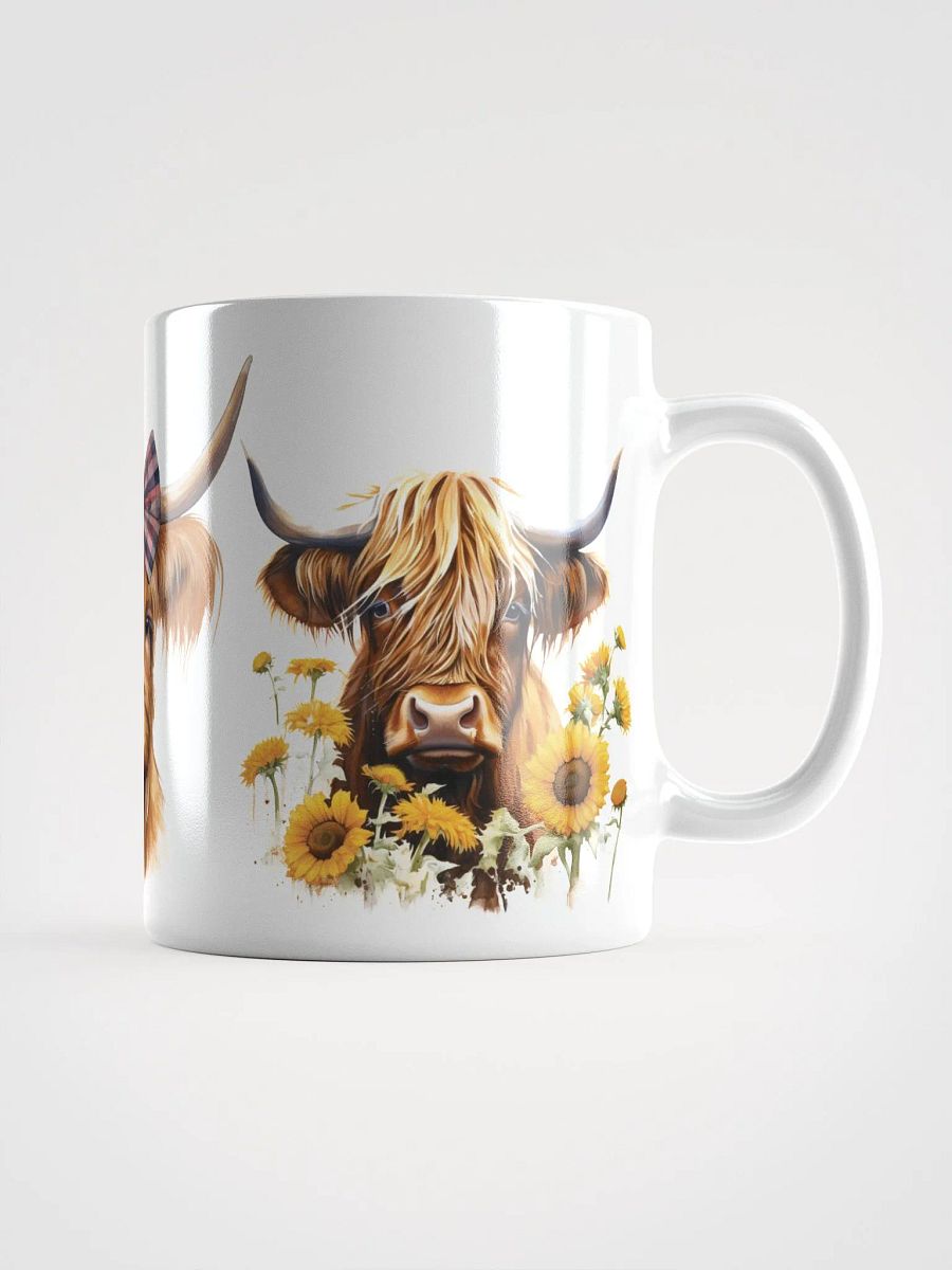 Highland Cow Trio White Glossy Mug product image (12)