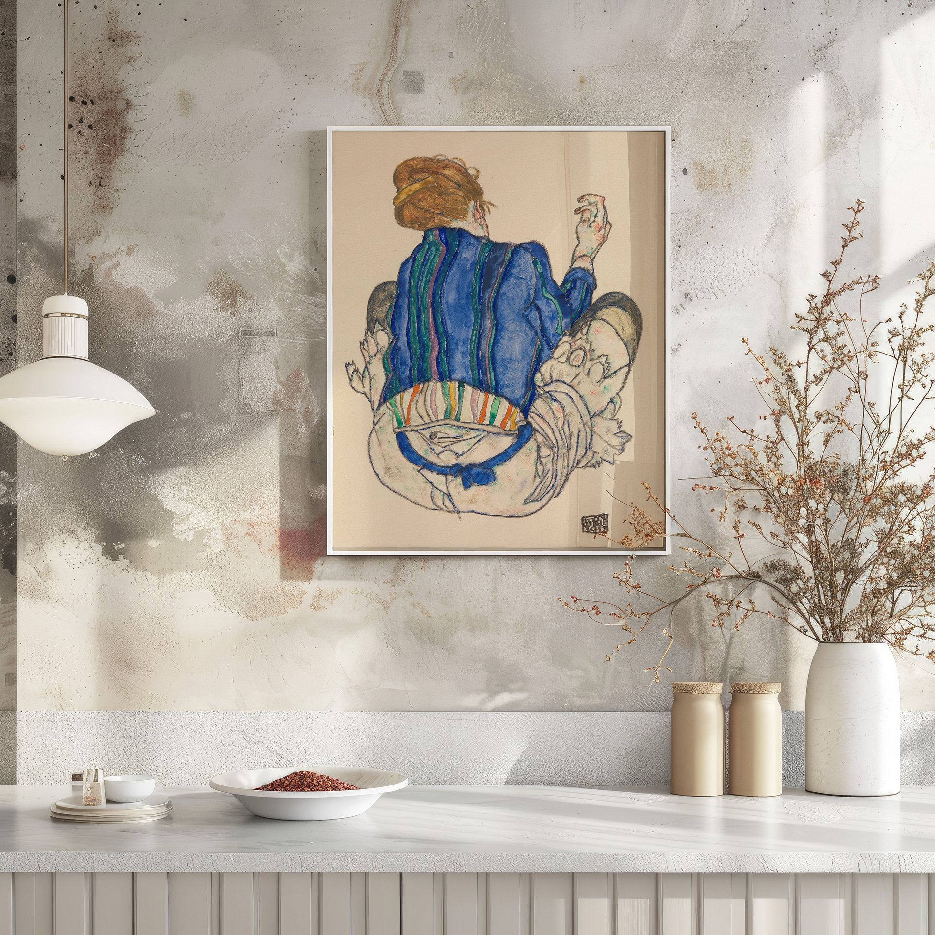 Seated Woman, Back View (1917) by Egon Schiele product image (20)