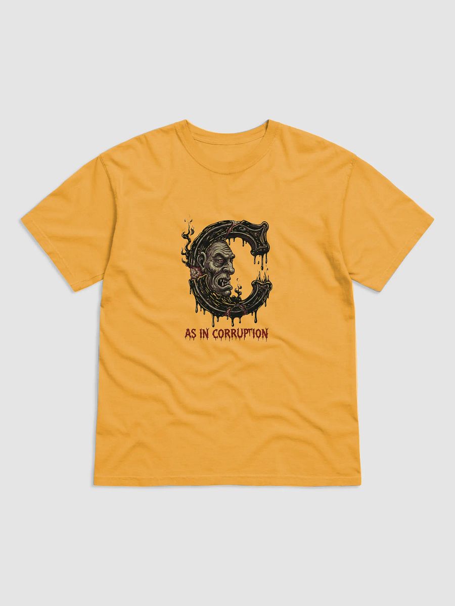C as in corruption t-shirt product image (37)