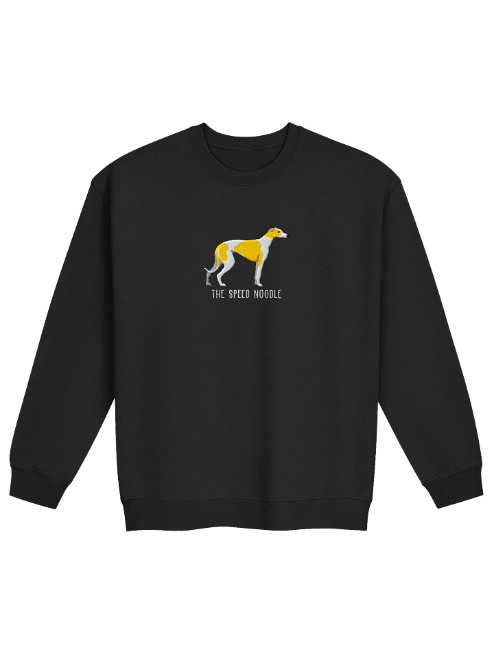 The Speed Noodle Sweatshirt (Embroidered) of an English Greyhound(Lemon) product image (2)
