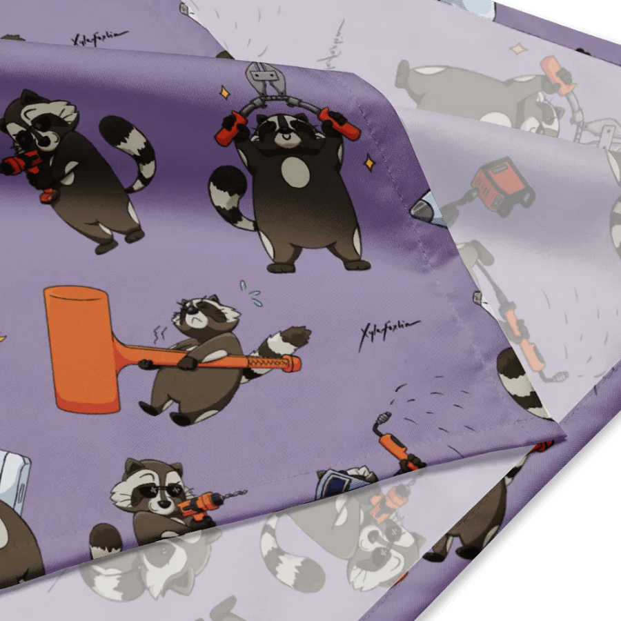AH! RACCOONS EVERYWHERE! Lilac Bandana product image (2)