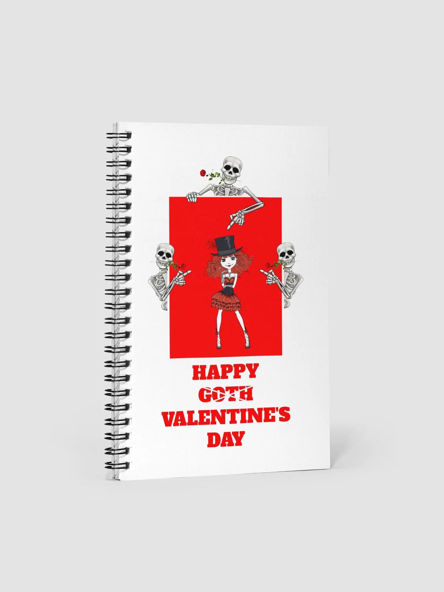 Happy Goth Valentine's Day Spiral Notebook product image (1)