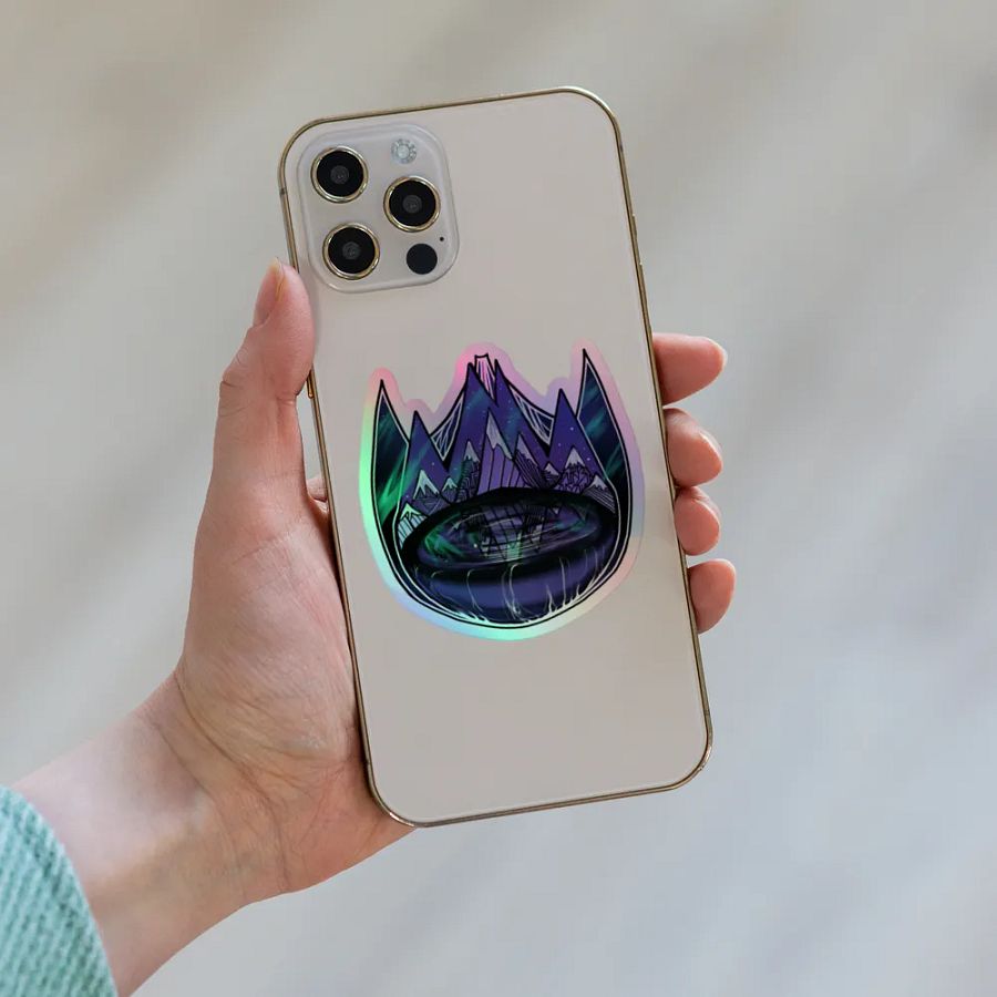 Orion Pool Northern Lights Ethereal Peaks Holographic Sticker product image (6)