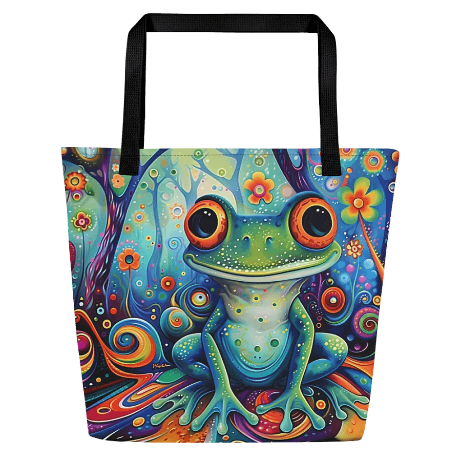 Psychedelic Frog Tote Bag product image (1)