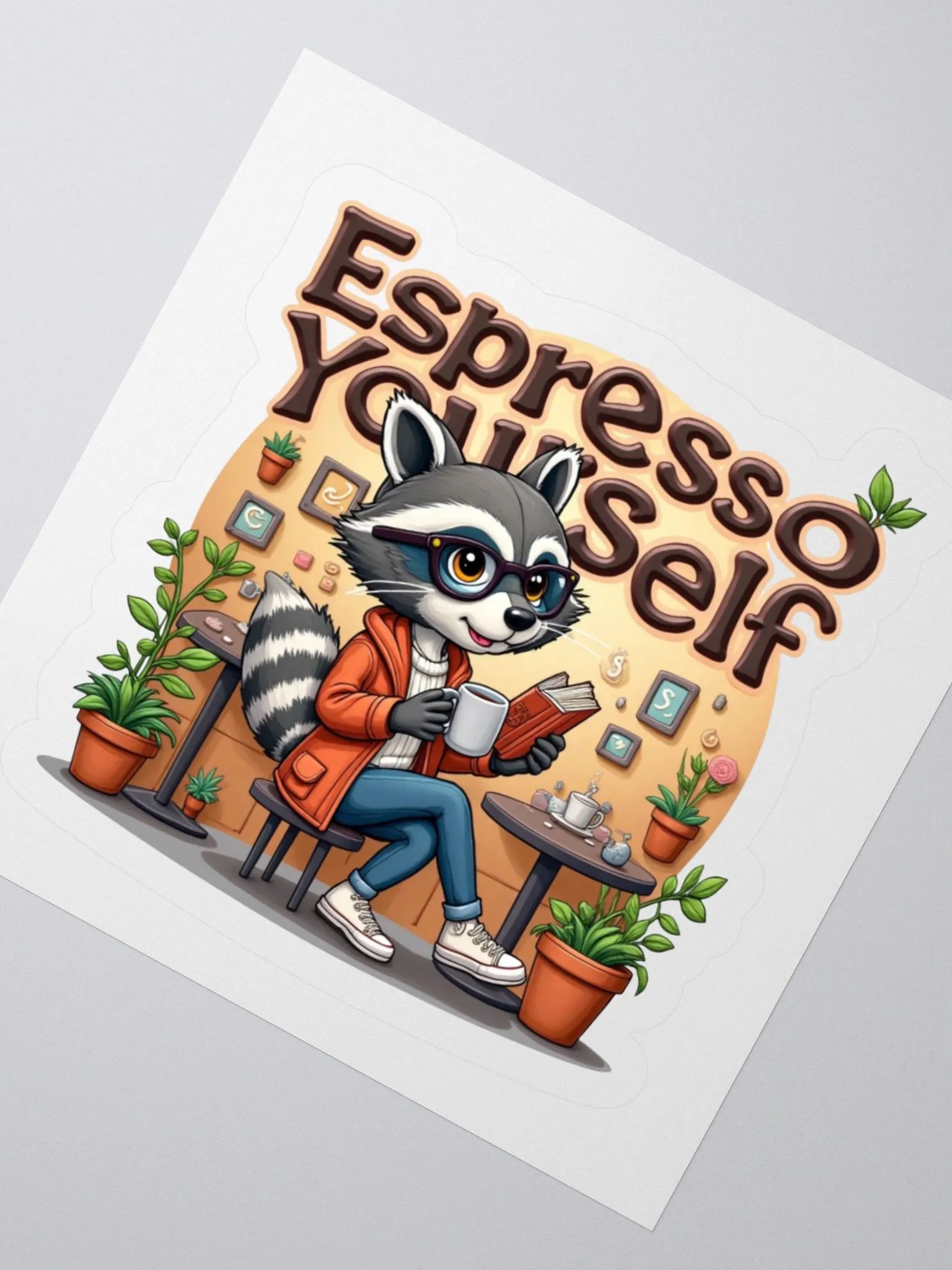 Espresso Yourself Raccoon Sticker Set product image (6)