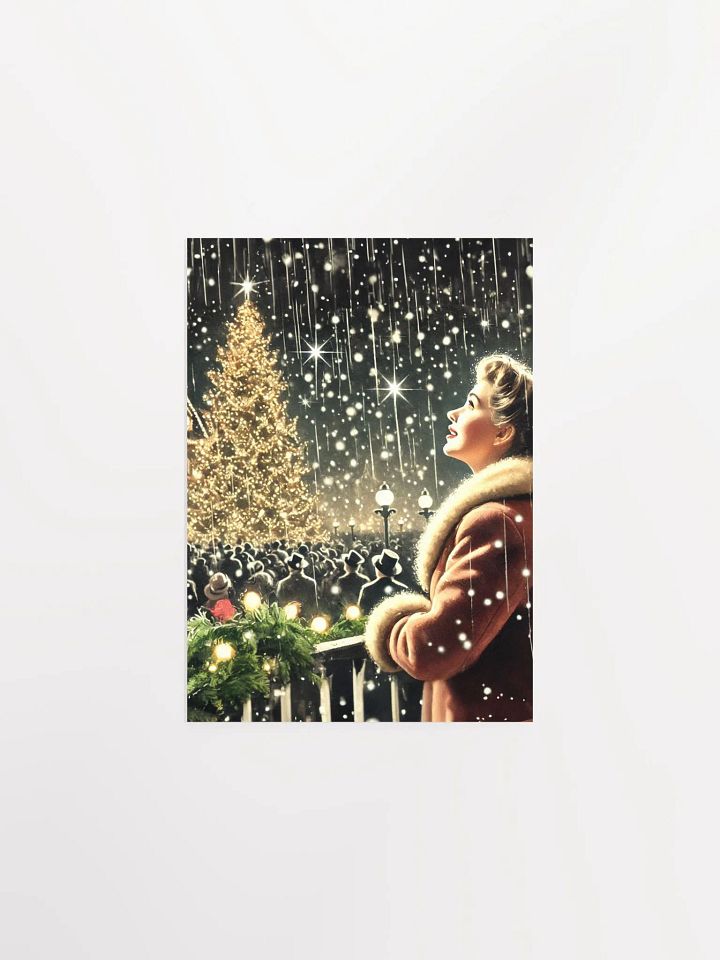 Vintage Style Christmas Tree Lights Wonderland Premium Print or Poster product image (5)