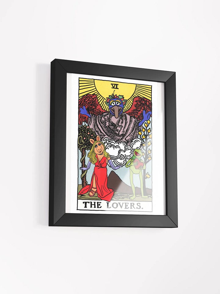 Piggy and Kermit Lovers Tarot Card Framed Print product image (2)