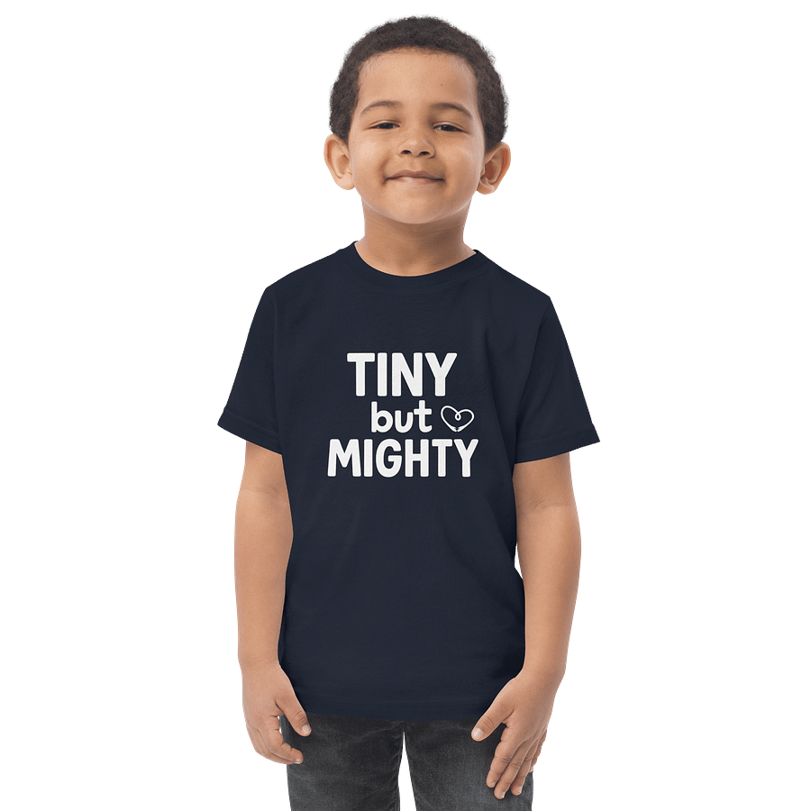 Tiny but Mighty Heart Toddler Jersey T-Shirt product image (1)