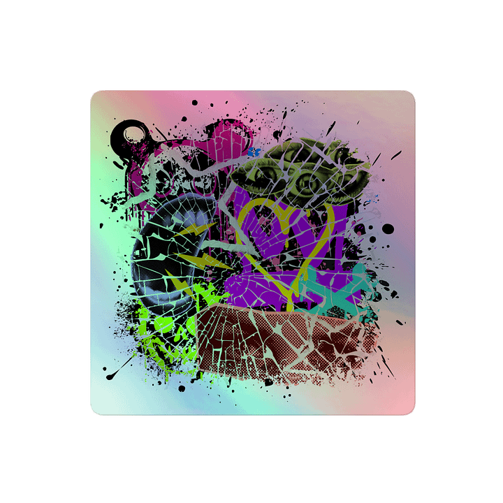 NPCPunk Graffiti Holo Sticker product image (2)