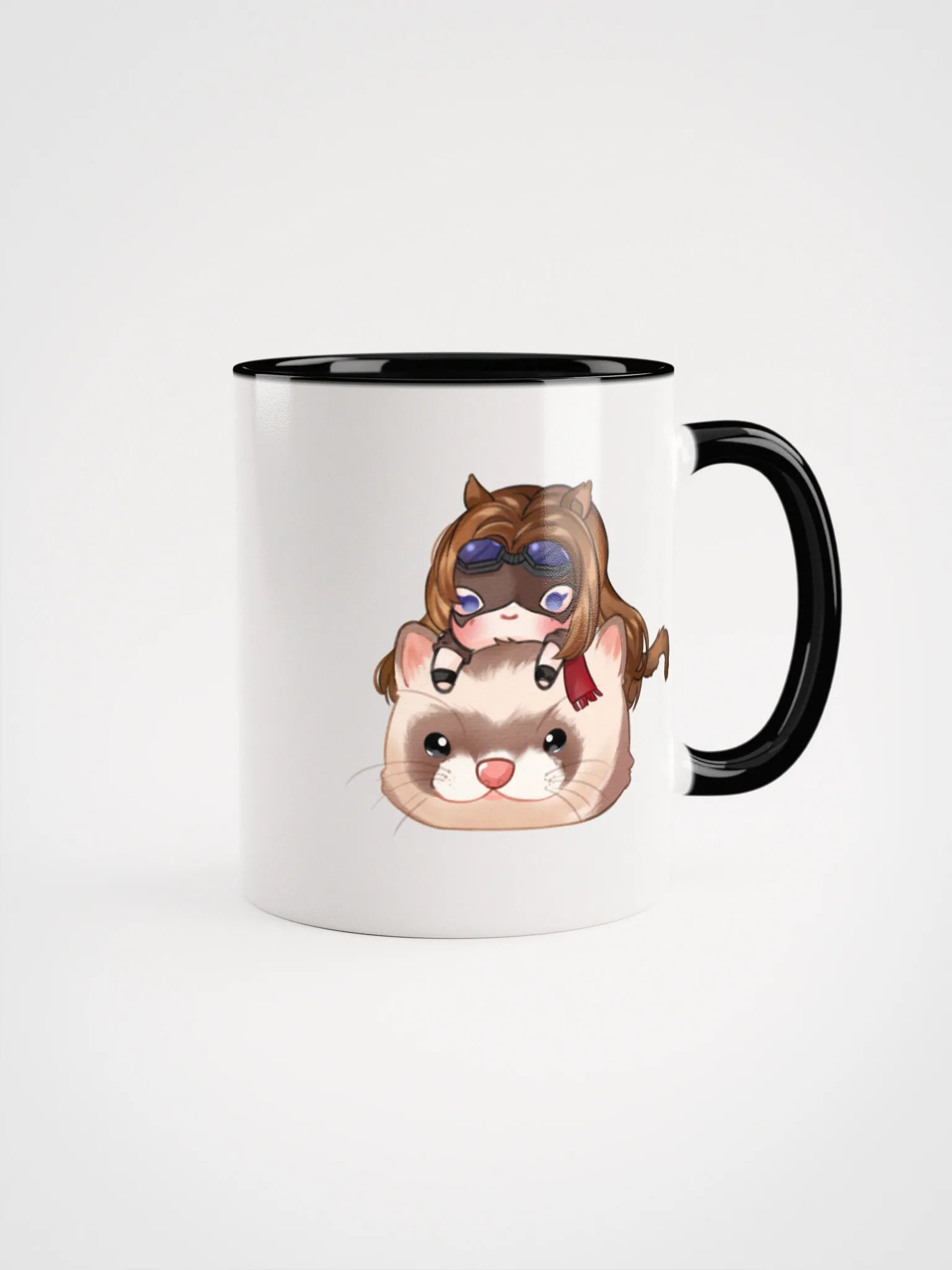 Cinnamon Pillow Ferret Chibi Mug by Ameblum product image (1)