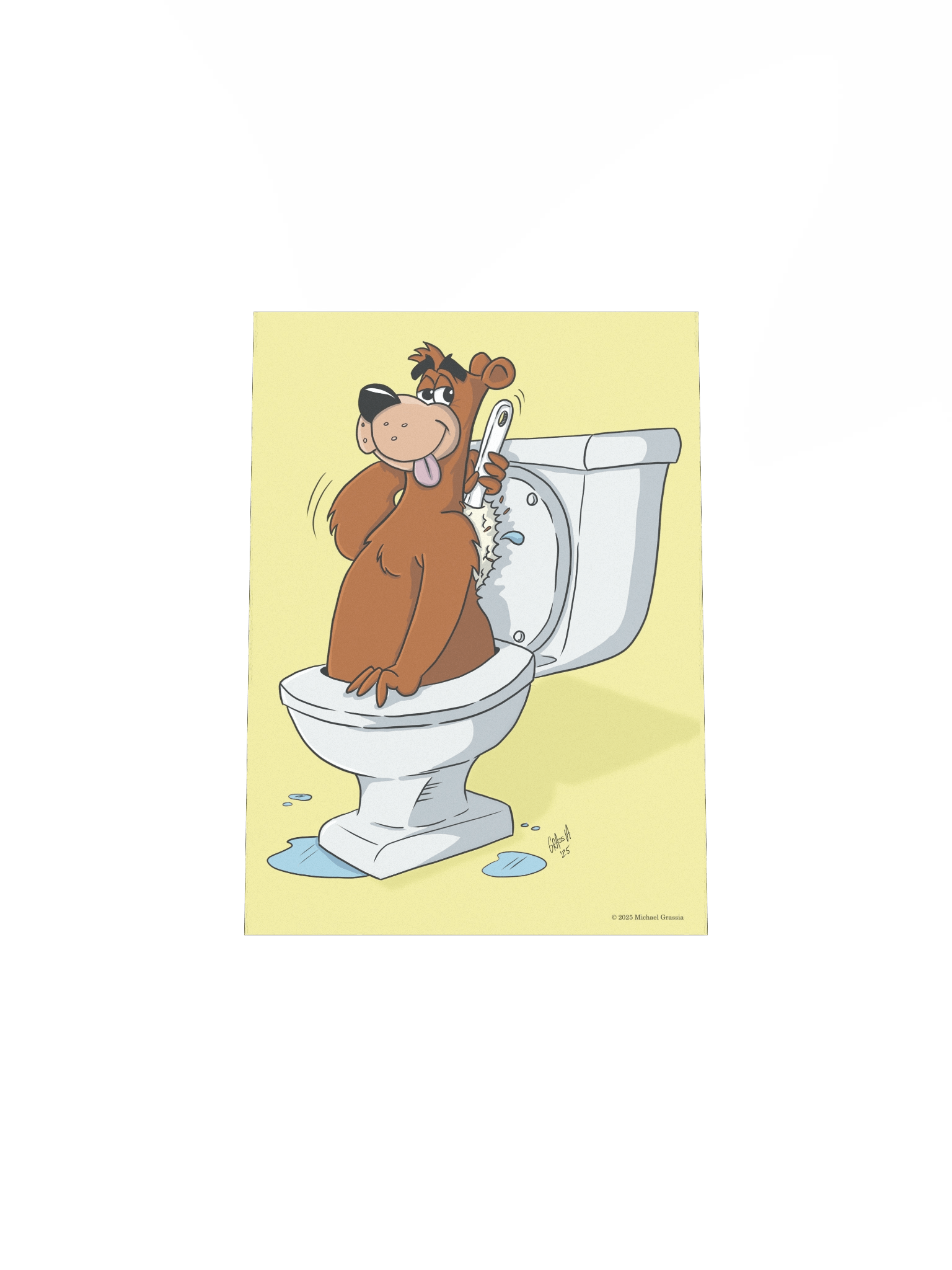 Toilet Bear - Yellow Background product image (4)