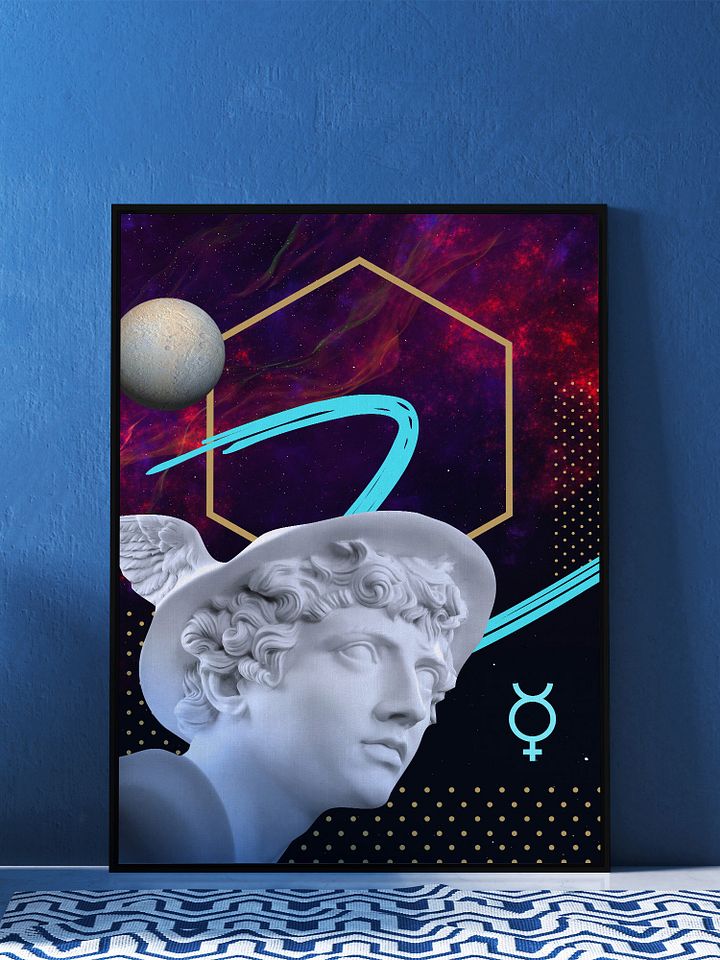 Synthwave Gods and Planets: Mercury (Hermes) [synthwave/vaporwave/retrowave/cyberpunk] — aesthetic poster, retrowave poster, neon poster product image (1)