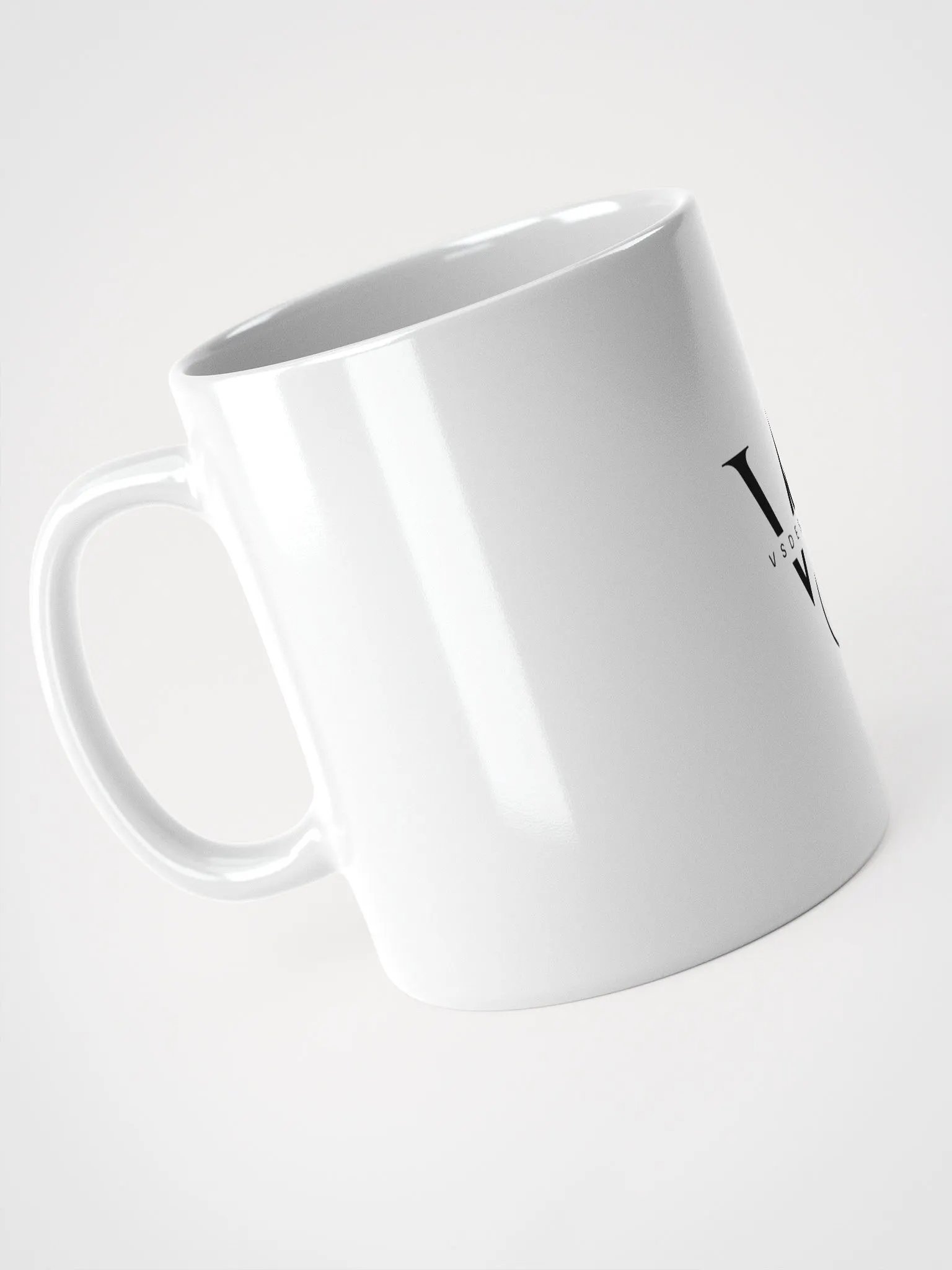 Elegant Calligraphy Vsdesigns Logo White Glossy Mug #2 product image (4)