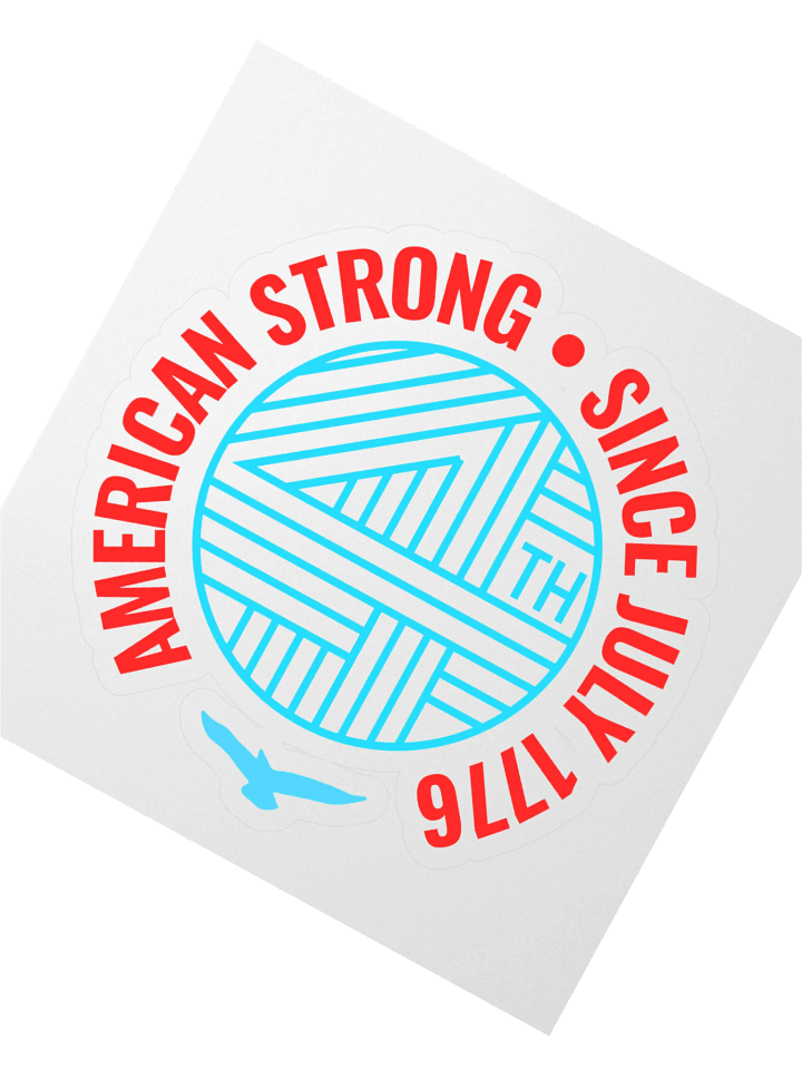 American Strong Kiss Cut Stickers product image (2)